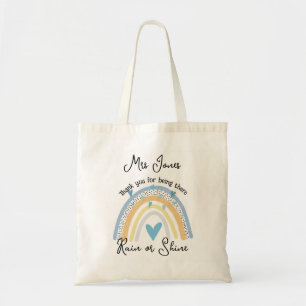 Tote Bag professeur merci rainbow class cadeau retraite