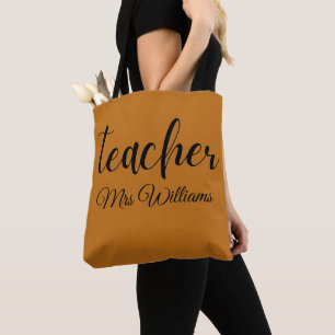 Tote Bag Professeur Personnalisé Terracotta 