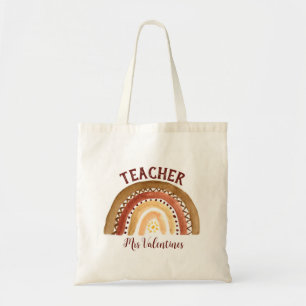 Tote Bag Professeur Rainbow Watercolor Retour À L'École