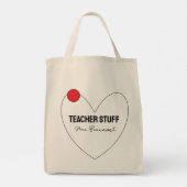 Tote Bag Professeur Stuff Nom de l'enseignant Appréciation (Dos)