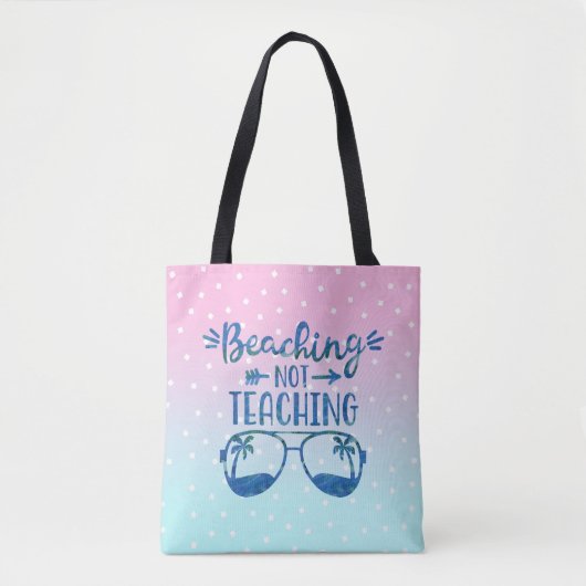 Tote Bag Professeur Summer Pastel Blue Pink Ombre (Devant)