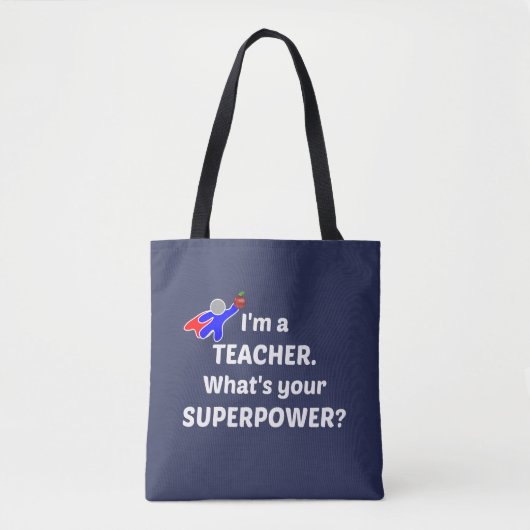 Tote Bag Professeur Superhero (Devant)