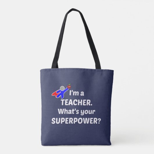 Tote Bag Professeur Superhero (Dos)