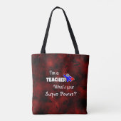 Tote Bag Professeur Superhero (Dos)