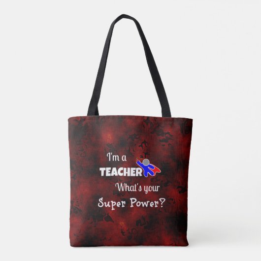 Tote Bag Professeur Superhero (Dos)