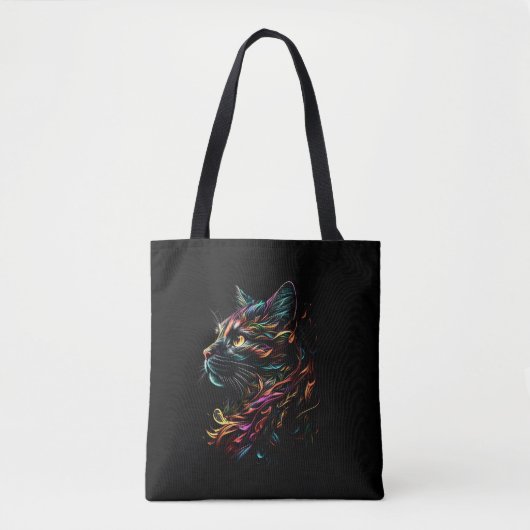 Tote Bag Profil de Félin Majestueux (Devant)