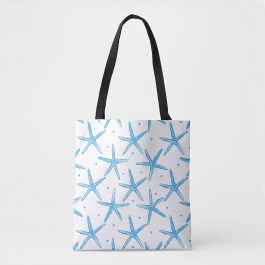 Tote Bag Profil sous convention astérisque bleu de mer (Devant)