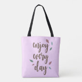 Tote Bag Profitez chaque jour d'un devis de motivation en p (Dos)
