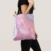Tote Bag Profitez de votre retraite Pastel couleurs fluides (De près)