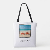 Tote Bag Profitez de votre vie - Deux Plages de Crabes (Dos)