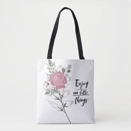 Tote Bag Profitez Des Petites Choses Citer Gratitude Appréc (Devant)