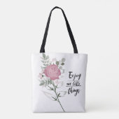 Tote Bag Profitez Des Petites Choses Citer Gratitude Appréc (Dos)