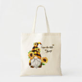 Tote Bag Profitez des petites choses Gnome tournesol (Devant)