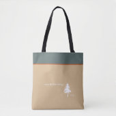 Tote Bag Profitez des petites choses Monogram Tree Tan vert (Devant)