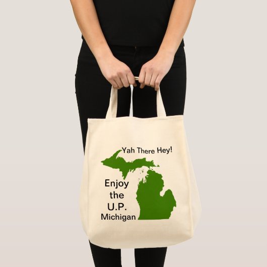 Tote Bag Profitez du U.P. Michigan avec Da Yoopers (Devant (produit))