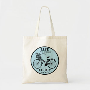 Tote Bag Profitez du vélo vélo bleu vie citée bébé