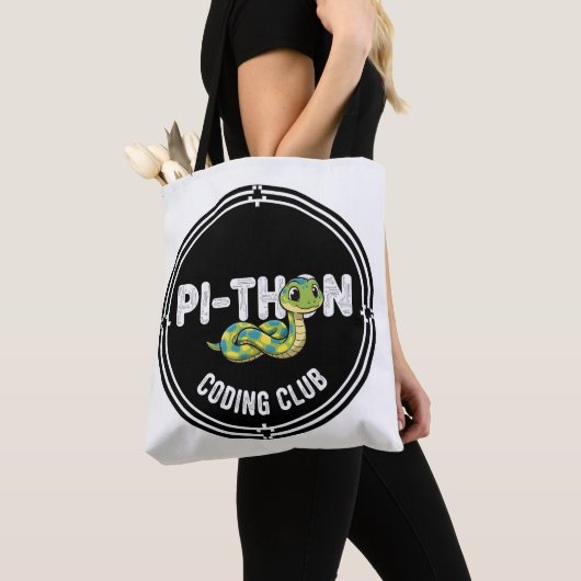 Tote Bag Programmeur du Python Coding Club (De près)