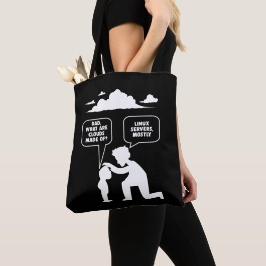 Tote Bag Programmeur informatique développeur Linux Nerd (De près)