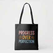 Tote Bag Progrès de l'enseignant plutôt que la perfection, (Devant)