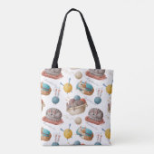 Tote Bag Projets tricots avec conception de chats  (Dos)