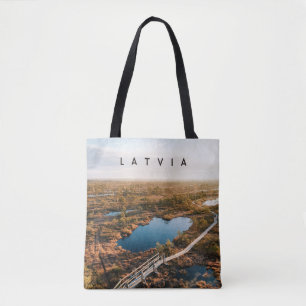 Tote Bag Promenade dans la nature lettone, souvenir de voya