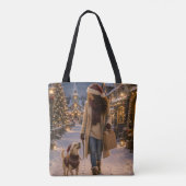 Tote Bag Promenade de Noël avec Lina (Dos)