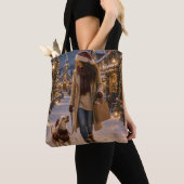 Tote Bag Promenade de Noël avec Lina (De près)