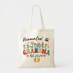 Tote Bag Promu à Grand-mère est. 2024 Grand-parentsSac à pu