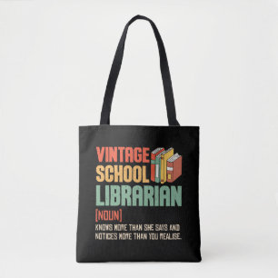 Tote Bag Prononciation de bibliothécaire scolaire drôle