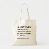 Tote Bag PROOFREADER Fun Definition Ils sont leur (Devant)