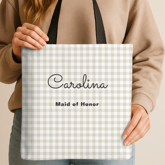 Tote Bag Proposition de À damiers de la servante Preppy Bei