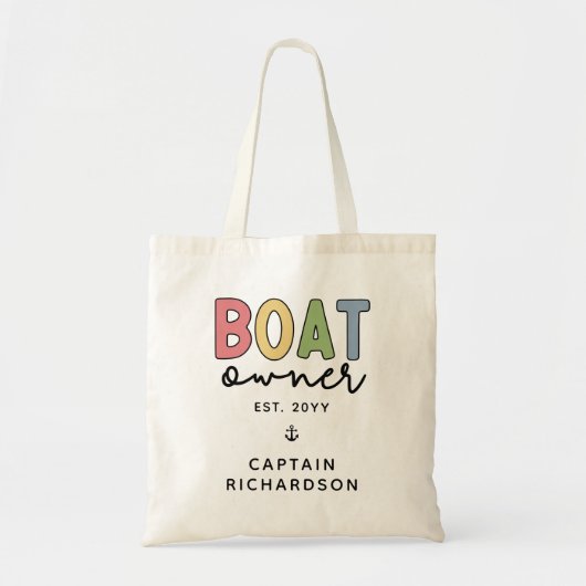 Tote Bag Propriétaire de bateau sur mesure établi Nouveau p (Devant)