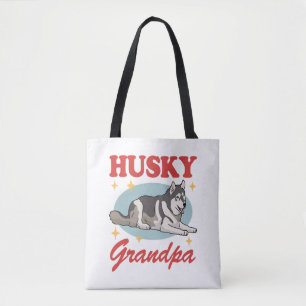 Tote Bag Propriétaire de chiens Husky Grandpa Sibérien Husk