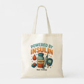 Tote Bag Propulsé par Insuline Diabète Sensibilisation Cita (Dos)