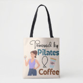 Tote Bag Propulsé par Pilates et Coffre de café Fitness Yog (Devant)