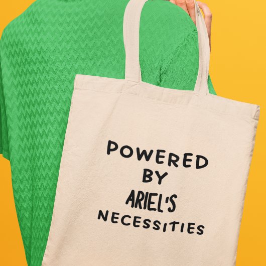 Tote Bag Propulsé par un cadeau original et amusant personn
