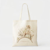 Tote Bag Protea sauvage bohème Fleurs de gazon de Pampas Pe (Devant)