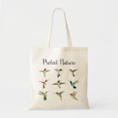 Tote Bag Protéger la nature Colibris d'Amérique du Nord (Devant)