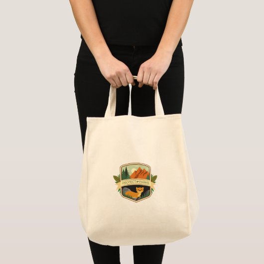 Tote Bag Protéger la Weasel des parcs (Devant (produit))