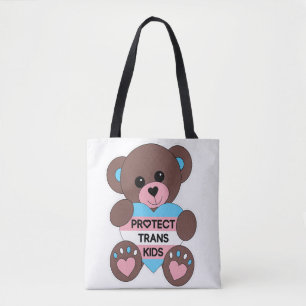 Tote Bag Protéger Trans Kids Pride Drapeau Teddy Bear