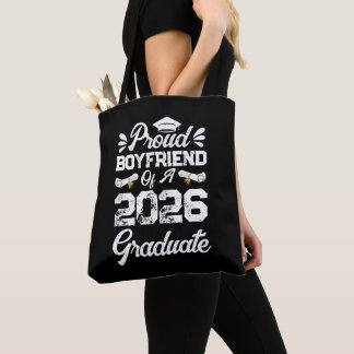 Tote Bag Proud Boyfriend of A Class 2026 Graduation Grad