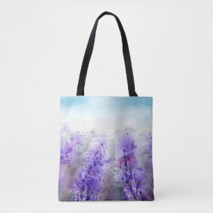 Tote Bag Provence Lavande : Vintage aquarelle