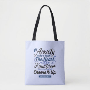 Tote Bag Proverbes 12:25 Verset de la Bible – Art de mots g