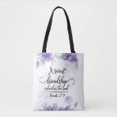Tote Bag Proverbes 27:9 L'amitié douce rafraîchit l'âme (Devant)