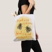 Tote Bag Proverbes Bible Citation Des Abeilles De Miel (De près)