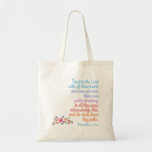 Tote Bag Proverbes Bible Verse (Devant)