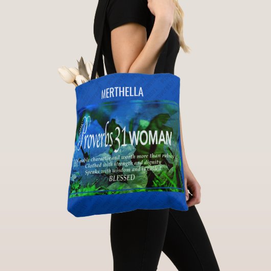 Tote Bag Proverbes bleus 31 (De près)
