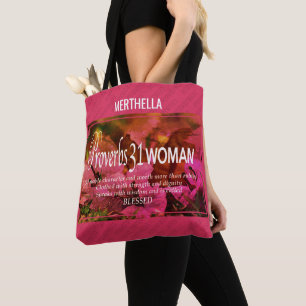 Tote Bag Proverbes roses 31 Femme