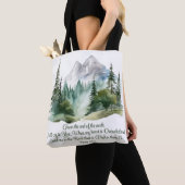Tote Bag Psalm 61:2 Lead me to the Rock Scripture Mountain (De près)