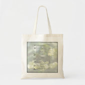 Tote Bag Psalm 91 Soft White Floral Christian (Devant)